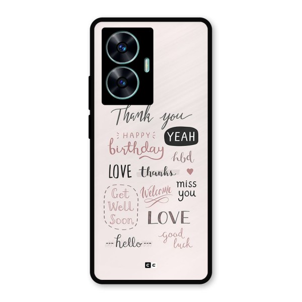 Cute Quotes Metal Back Case for Realme C55