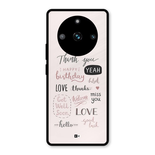 Cute Quotes Metal Back Case for Realme Narzo 60 Pro