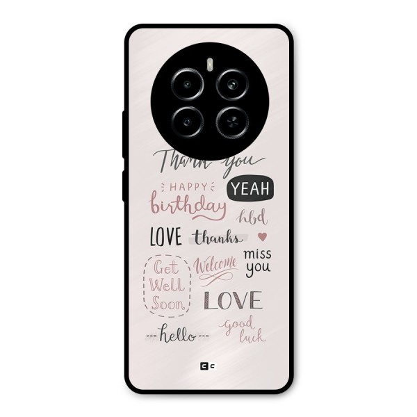 Cute Quotes Metal Back Case for Realme P1