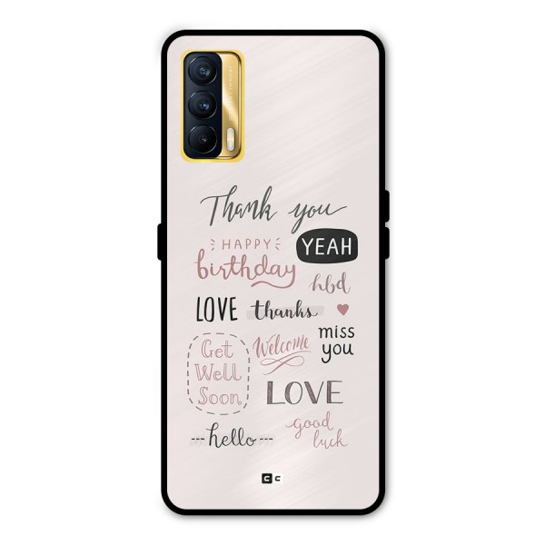 Cute Quotes Metal Back Case for Realme X7