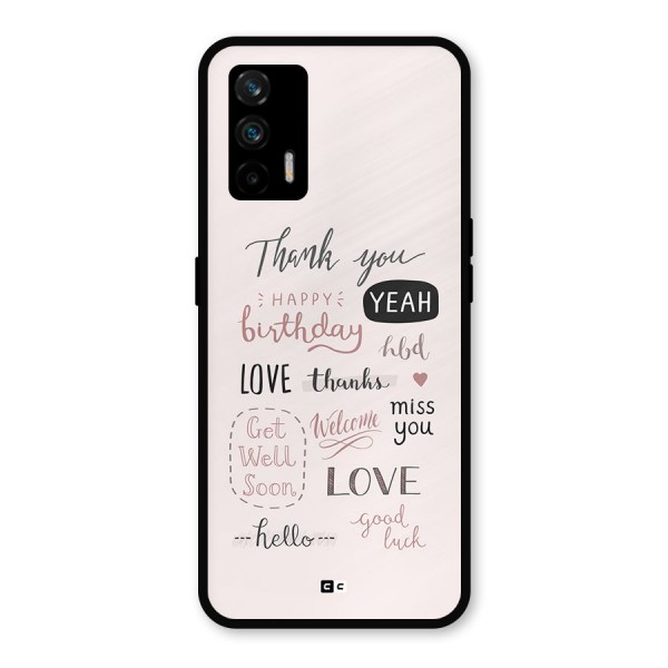 Cute Quotes Metal Back Case for Realme X7 Max