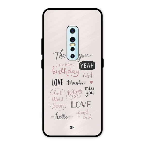 Cute Quotes Metal Back Case for Vivo V17 Pro