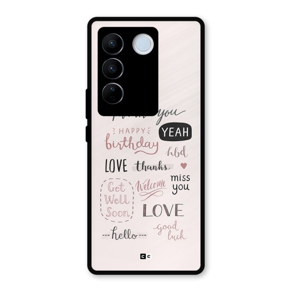 Cute Quotes Metal Back Case for Vivo V27