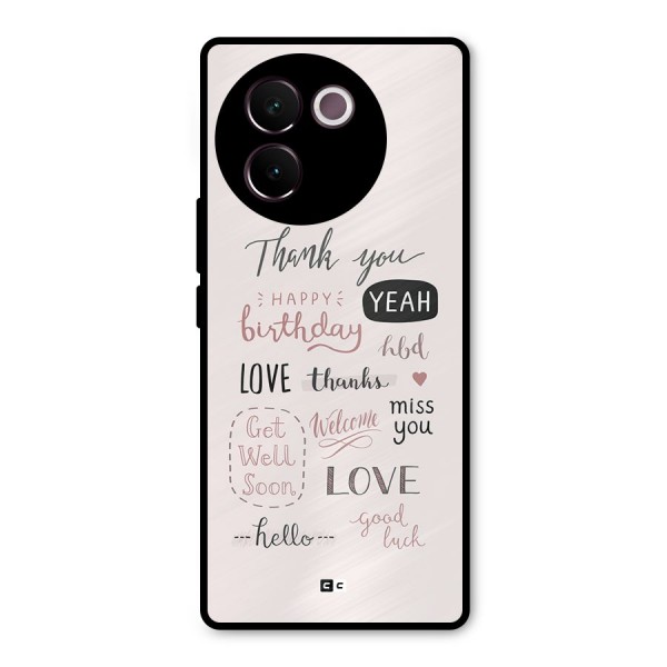 Cute Quotes Metal Back Case for Vivo V30e