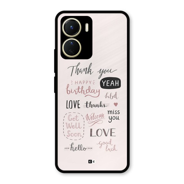 Cute Quotes Metal Back Case for Vivo Y16