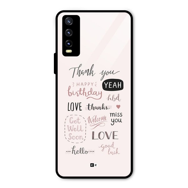 Cute Quotes Metal Back Case for Vivo Y20 2021