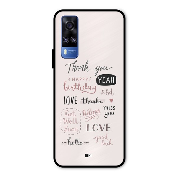 Cute Quotes Metal Back Case for Vivo Y51A