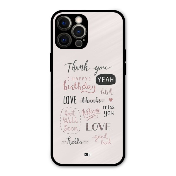 Cute Quotes Metal Back Case for iPhone 12 Pro Max