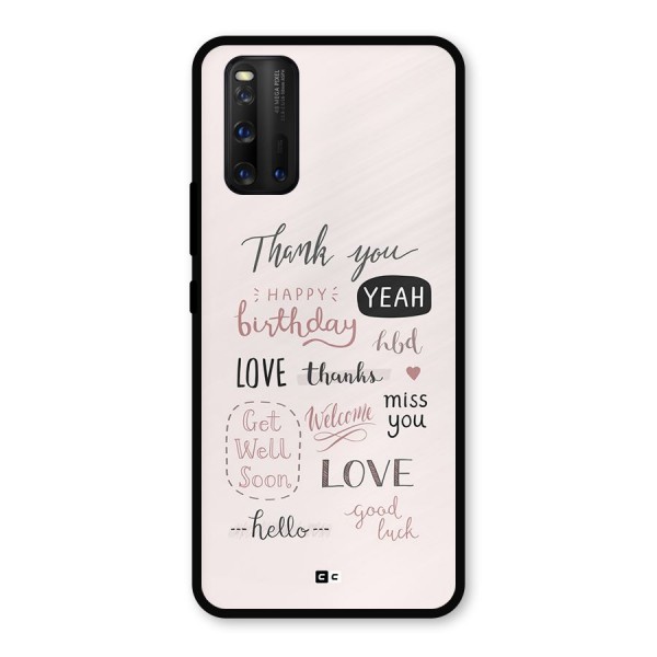 Cute Quotes Metal Back Case for iQOO 3