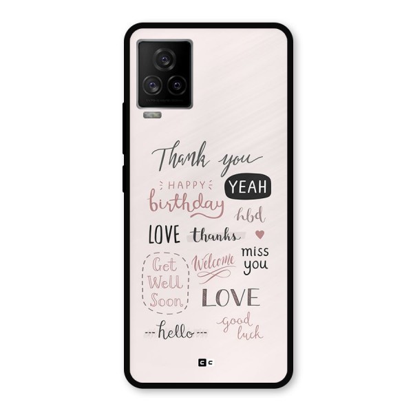 Cute Quotes Metal Back Case for iQOO 7 Legend 5G