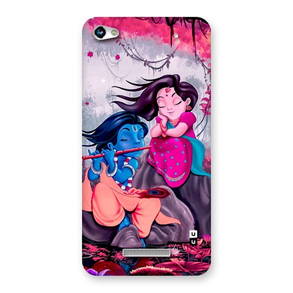 Cute Radha Krishna Back Case for Canvas Hue 2 A316