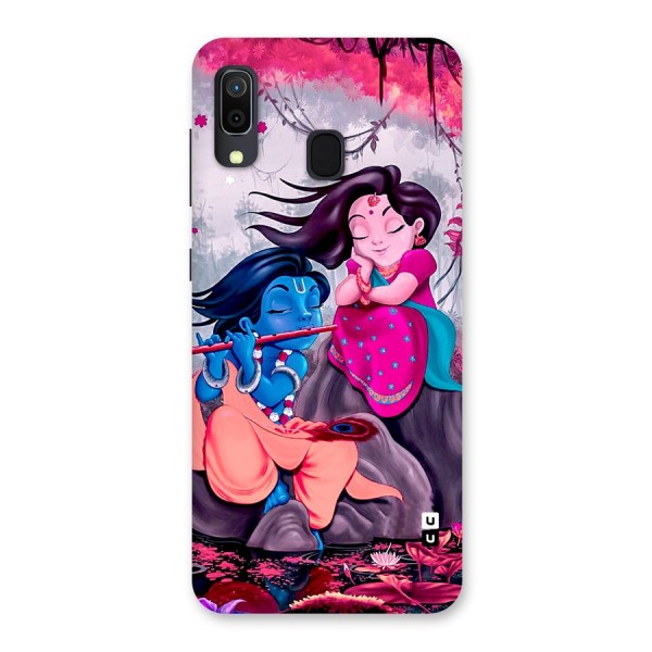 Cute Radha Krishna Back Case for Galaxy A20