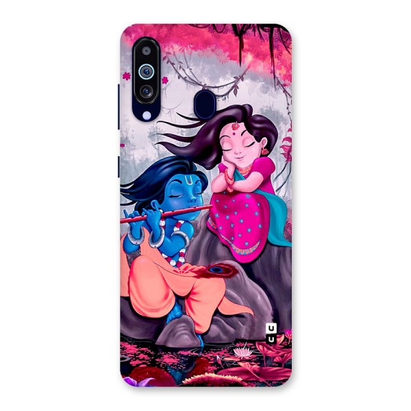 Cute Radha Krishna Back Case for Galaxy A60