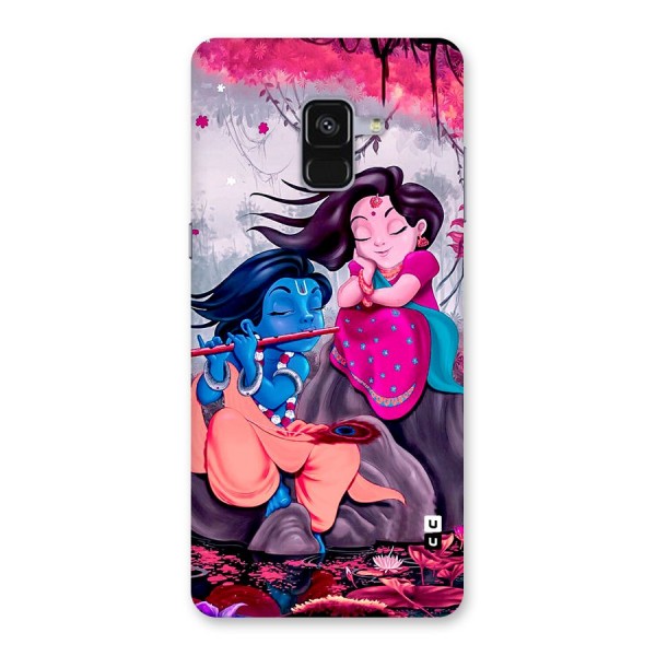 Cute Radha Krishna Back Case for Galaxy A8 Plus