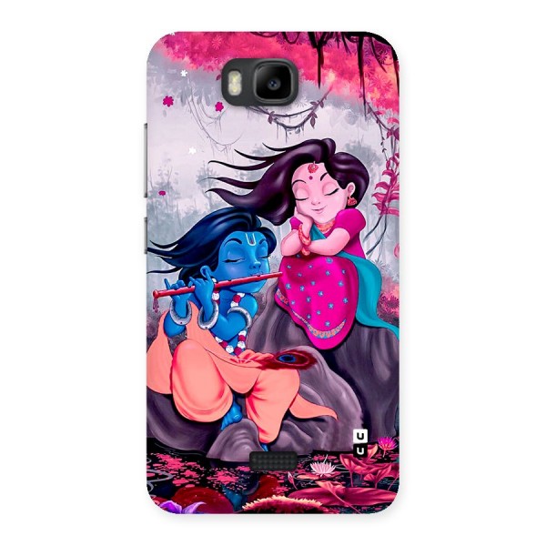 Cute Radha Krishna Back Case for Honor Bee