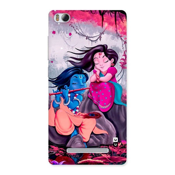 Cute Radha Krishna Back Case for Mi4i