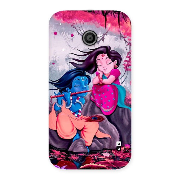 Cute Radha Krishna Back Case for Moto E