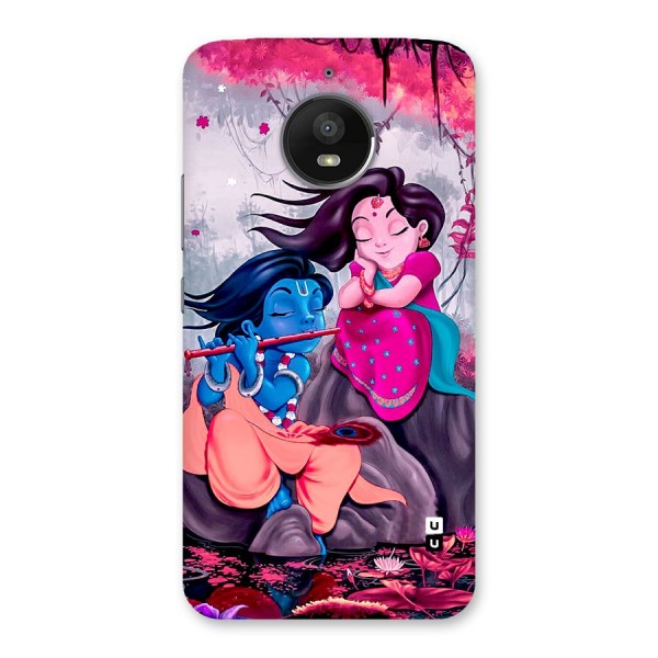 Cute Radha Krishna Back Case for Moto E4 Plus