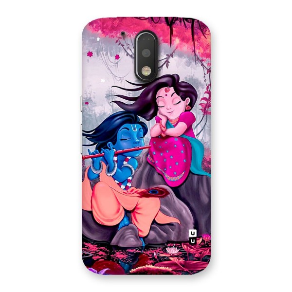 Cute Radha Krishna Back Case for Moto G4