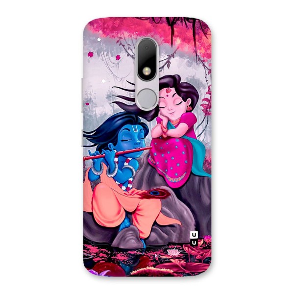 Cute Radha Krishna Back Case for Moto M