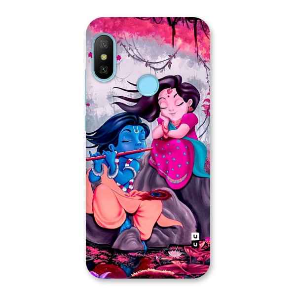 Cute Radha Krishna Back Case for Redmi 6 Pro