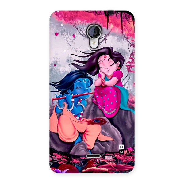 Cute Radha Krishna Back Case for Unite 2 A106