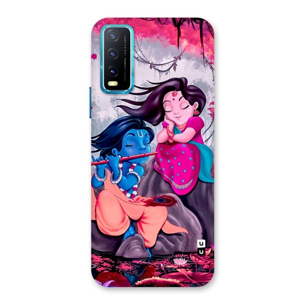 Cute Radha Krishna Back Case for Vivo Y12s