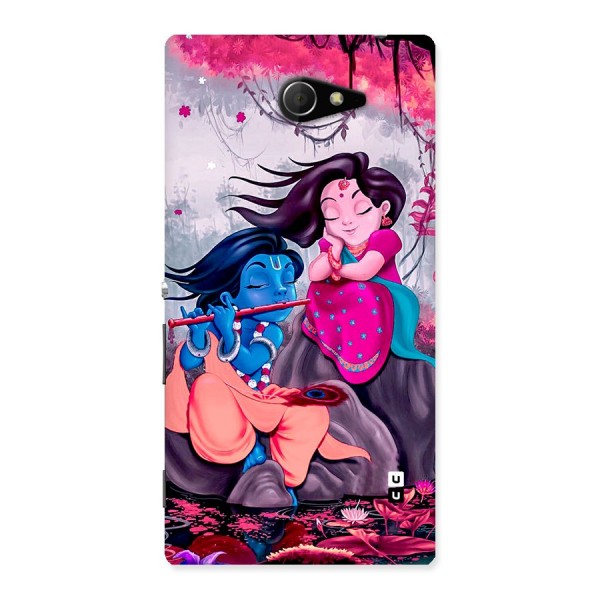 Cute Radha Krishna Back Case for Xperia M2