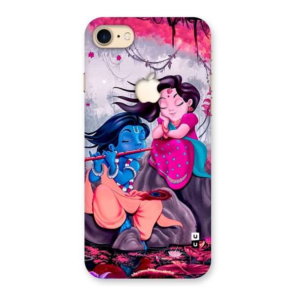 Cute Radha Krishna Back Case for iPhone 7 Apple Cut