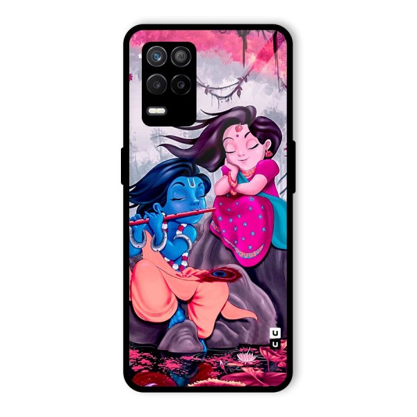 Cute Radha Krishna Glass Back Case for Realme 9 5G