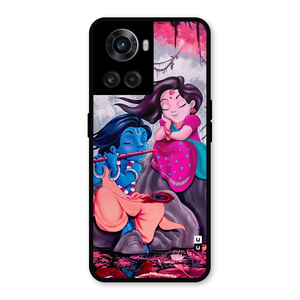 Cute Radha Krishna Metal Back Case for OnePlus 10R