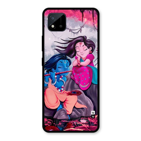 Cute Radha Krishna Metal Back Case for Realme C11 2021