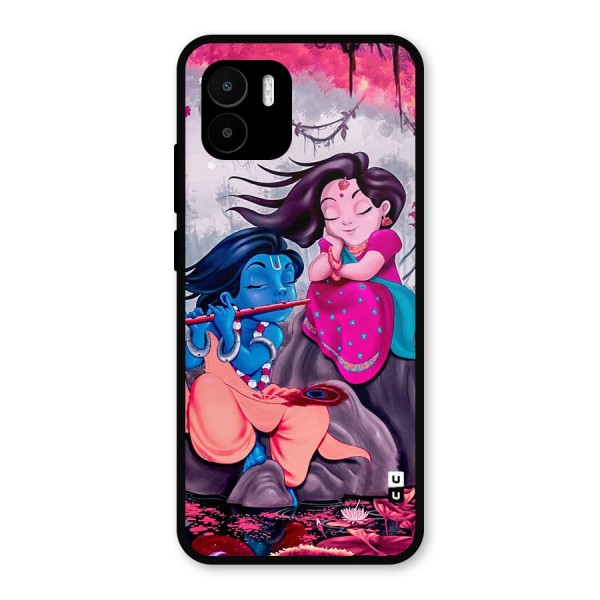 Cute Radha Krishna Metal Back Case for Redmi A1