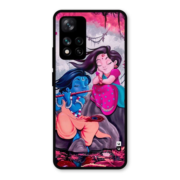 Cute Radha Krishna Metal Back Case for Xiaomi 11i 5G