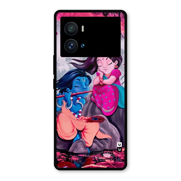 Cute Radha Krishna Metal Back Case for iQOO 9 Pro