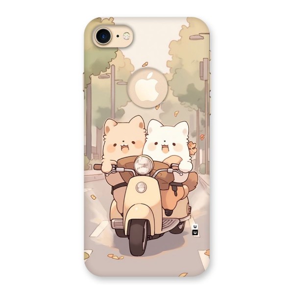 Cute Riders Back Case for iPhone 8 Logo Cut