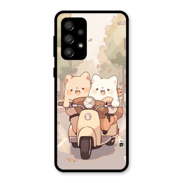 Cute Riders Glass Back Case for Galaxy A32