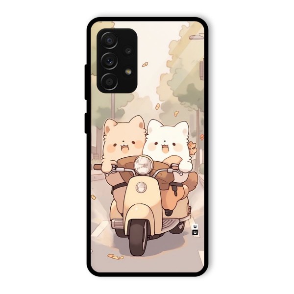 Cute Riders Glass Back Case for Galaxy A53 5G