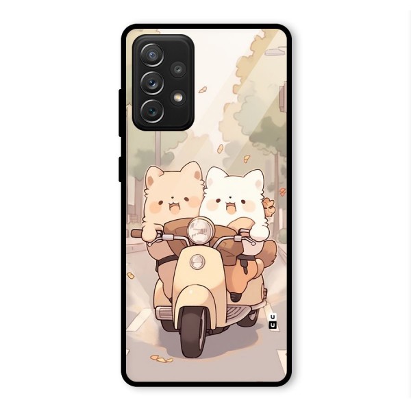 Cute Riders Glass Back Case for Galaxy A72