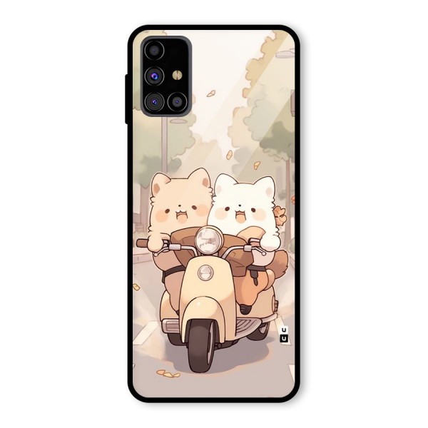 Cute Riders Glass Back Case for Galaxy M31s