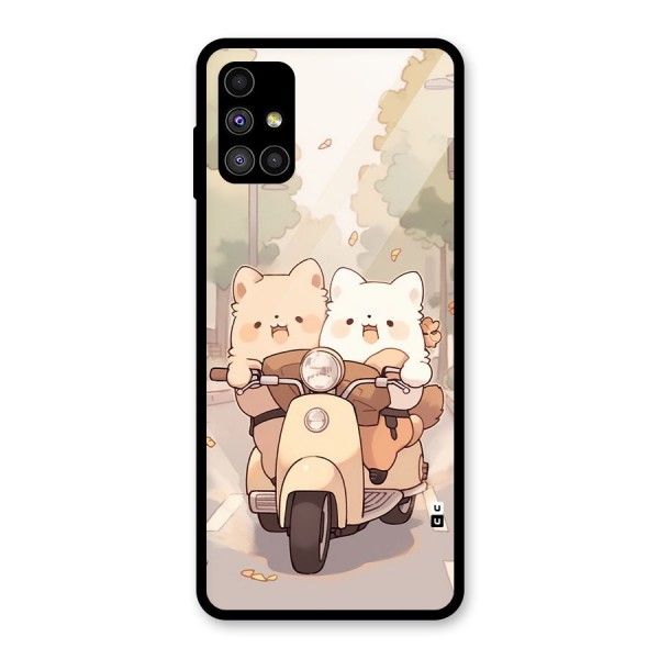 Cute Riders Glass Back Case for Galaxy M51