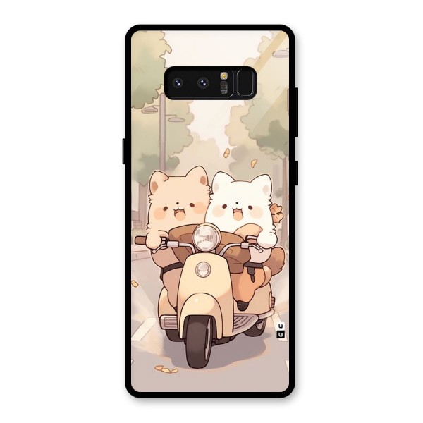 Cute Riders Glass Back Case for Galaxy Note 8