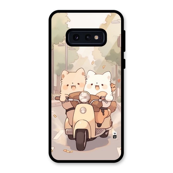 Cute Riders Glass Back Case for Galaxy S10e