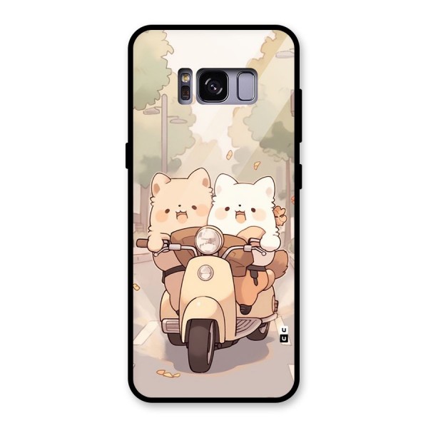 Cute Riders Glass Back Case for Galaxy S8