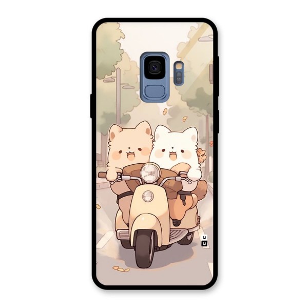 Cute Riders Glass Back Case for Galaxy S9