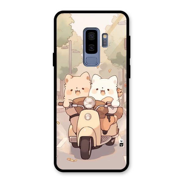 Cute Riders Glass Back Case for Galaxy S9 Plus