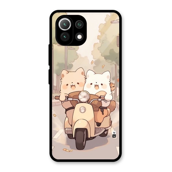 Cute Riders Glass Back Case for Mi 11 Lite