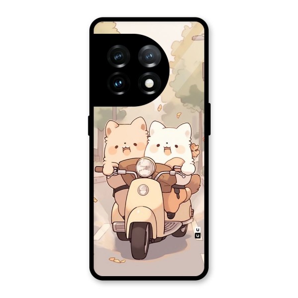 Cute Riders Glass Back Case for OnePlus 11