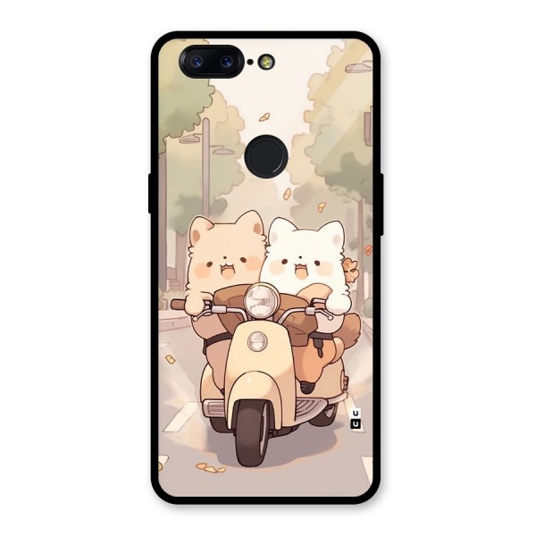 Cute Riders Glass Back Case for OnePlus 5T