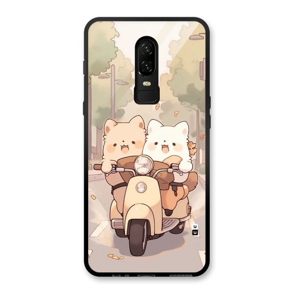 Cute Riders Glass Back Case for OnePlus 6